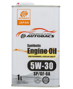 Моторное масло AUTOBACS SYNTHETIC ENGINE OIL 5W30 SP/GF-6A 1л (A00032427)