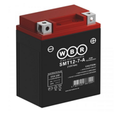 Аккумулятор мотоциклетный WBR SMT12-7-A YTX7L-BS 12V 7Ah AGM(залит и готов к применению)